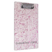 ピンクの牛革パターン クリップボード (右)