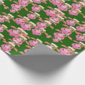 ピンクの牛 ラッピングペーパー (角)