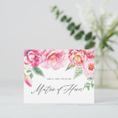 ピンクの牡丹が私の名誉の母になる インビテーションポストカード (スタンド正面)