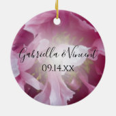 ピンクの牡丹が私の花嫁になる セラミックオーナメント (裏面)