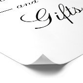 ピンクの牡丹のカードとギフト結婚のポスター ポスター (角)