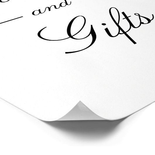 ピンクの牡丹のカードとギフト結婚のポスター ポスター (角)