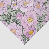 ピンクの牡丹の咲く模様 薄葉紙 (詳細)