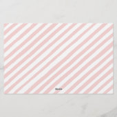 ピンクの牡丹の女の子の赤ちゃんシャワーアドバイスウィッシュカード 便箋 (裏面)