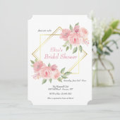 ピンクの牡丹の招待状 招待状 (スタンド正面)