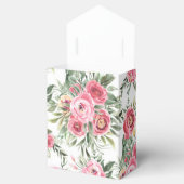 ピンクの牡丹の水彩花 フェイバーボックス (オープン)