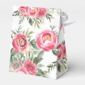 ピンクの牡丹の水彩花 フェイバーボックス (裏面サイド)