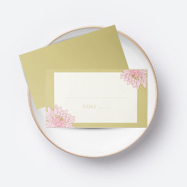 ピンクの牡丹の結婚座席表 プレイスカード