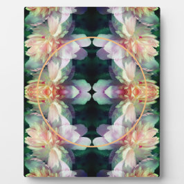 ピンクの牡丹の花あなたの写真を追加 フォトプラーク