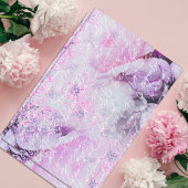 ピンクの牡丹の花と手書きの文字オーバーレイ 薄葉紙