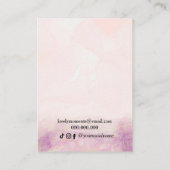 ピンクの牡丹の花のネックレスイヤリング表示ブシ 名刺 (裏面)