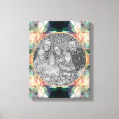 ピンクの牡丹の花のフレーム独自の写真を作成 キャンバスプリント (正面)