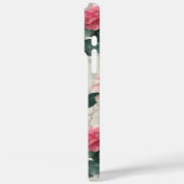 ピンクの牡丹の花のロマンチックな植物模様 Case-Mate iPhoneケース (裏面 / 左)
