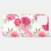 ピンクの牡丹の花の継ぎ目のない模様 Case-Mate iPhoneケース (裏面 (横))