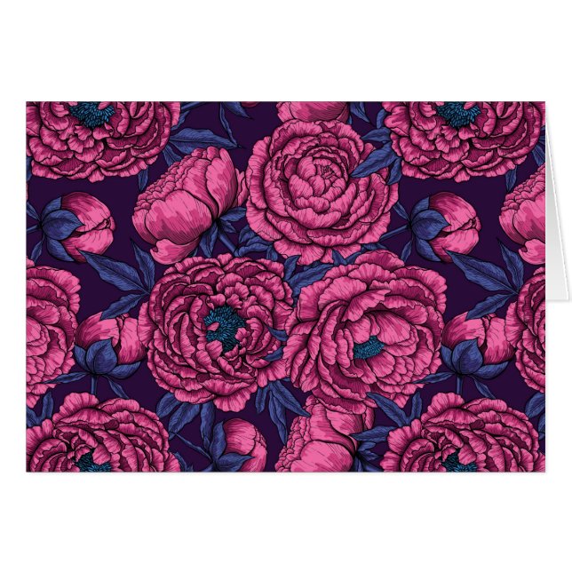 ピンクの牡丹の花束 (正面横)