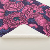 ピンクの牡丹の花束 シェルパブランケット (3/4)