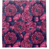 ピンクの牡丹の花束 シャワーカーテン (正面)