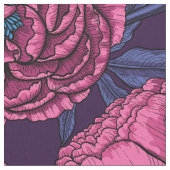 ピンクの牡丹の花束 ファブリック (クローズアップ)