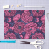 ピンクの牡丹の花束 薄葉紙 (クラフト)