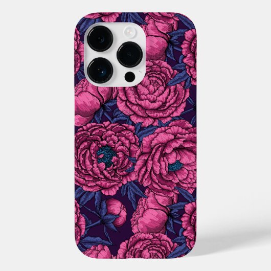 ピンクの牡丹の花束 Case-Mate iPhoneケース (裏面)