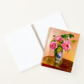 ピンクの牡丹の花束by Camille Pissarro ノートブック (内部)
