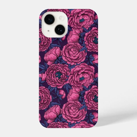 ピンクの牡丹の花束iPhone 11ケース iPhoneケース (裏面)