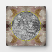 ピンクの牡丹の花自分の写真を追加 フォトプラーク (正面)