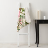 ピンクの牡丹の花葉、花と芽のパターン シェルパブランケット (インサイチュ)