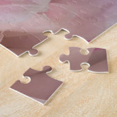 ピンクの牡丹の花 ジグソーパズル (側面)