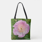 ピンクの牡丹の花 トートバッグ (裏面)