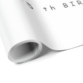 ピンクの牡丹の誕生日パーティーの水色 ラッピングペーパー (ロールコーナー)