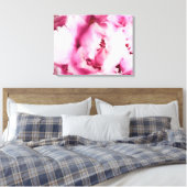 ピンクの牡丹の閉じ絵画込め キャンバスプリント (インサイチュ (寝室))