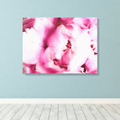 ピンクの牡丹の閉じ絵画込め キャンバスプリント (インサイチュ (ウッドフロア))