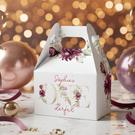 ピンクの牡丹オンダーフル誕生日パーティーの水色 フェイバーボックス