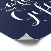 ピンクの牡丹カードとギフトサイン(8 x 10) ポスター (角)