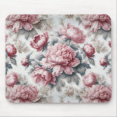 ピンクの牡丹フランスの国 マウスパッド (正面)