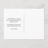 ピンクの牡丹フローラの新住所 案内ポストカード (裏面)