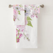 ピンクの牡丹フローラの気まぐれアートワーク™ バスタオルセット (インサイチュ)