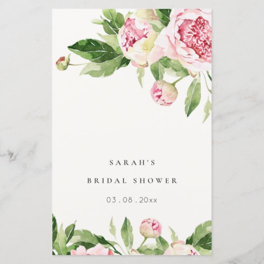 ピンクの牡丹フローラウィッシュアドバイスのために新郎新婦 (裏面)