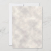 ピンクの牡丹フローラ金ゴールドスクリプトとフレーム 招待状 (裏面)