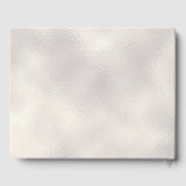 ピンクの牡丹フローラ金ゴールドスクリプト&フレーム結婚ズ ゲストブック (裏面)