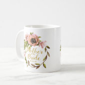 ピンクの牡丹リースの母の花嫁ID456 コーヒーマグカップ (正面左)