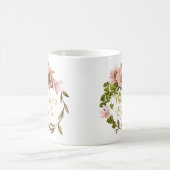 ピンクの牡丹リースの母の花嫁ID456 コーヒーマグカップ (中央)