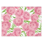 ピンクの牡丹水色 テーブルクロス (正面(横))