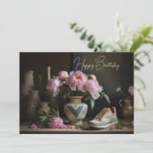 ピンクの牡丹素朴キッチンとヴィンテージスニーカー シーズンカード (スタンド正面)