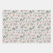 ピンクの牡丹結婚のギフトラップ ラッピングペーパーシート (正面3)