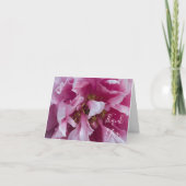 ピンクの牡丹結婚の花嫁のメイドありがとう サンキューカード (正面)