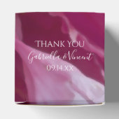 ピンクの牡丹結婚の花 フェイバーボックス (上部)