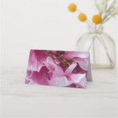 ピンクの牡丹結婚の花 プレイスカード (裏面)