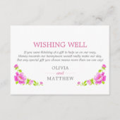 ピンクの牡丹結婚の願い井戸 エンクロージャーカード (正面)